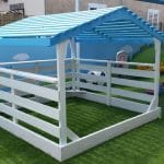 ארגז חול לילדים עם גגון